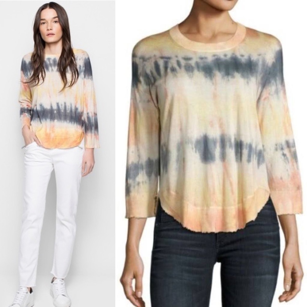 ZADIG & VOLTAIRE Kimmy tie-dye silk cashmere pullover sweater
